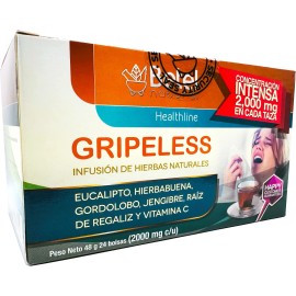 Betel Natural Gripless Tea - All Natural Aid for Cold and Flu - 24 Tea Bags - Betel Natural
