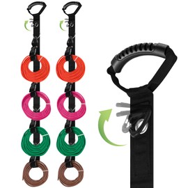 Wowangce 2 Sets Adjustable Extension Cord Organizer Heavy Duty Extension Cord Management Hose Organizer Garage Organization System with Multiple Cord Holders for Vertical Space Cable Hose Rope