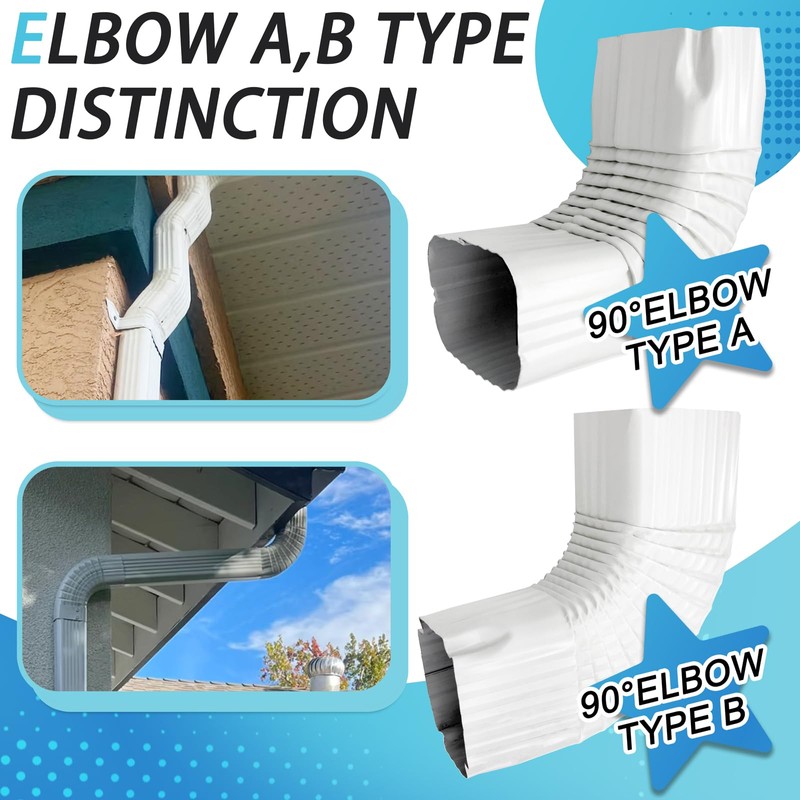 2x3” Downspout Gutter Elbow Style A, 90 Degree Positive Elbow
