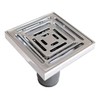 MOEN Coladera Cuadrada De Rejilla 4" con Trampa Antiolores Acero