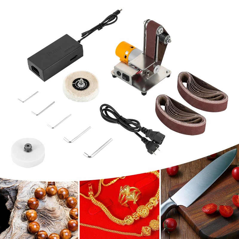 Mini Belt Sander Electric Bench Grinder Sanding Machine 7 Adjustable