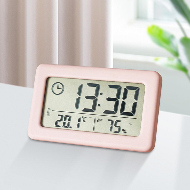 Zeizafa Thin Digital Clock with Temperature and Humiditys for Home