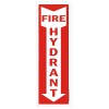 Buildingsigns.com Fire Hydrant Arrow Down Sign Sign (White, Reflective !!,