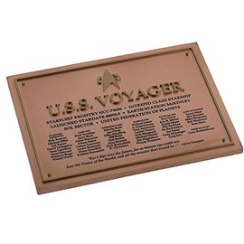 Eaglemoss Voyager Blue Star Trek U.S.S Dedication Plaque Die-Cast Toy