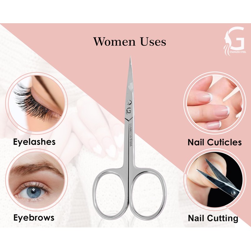 Nail Scissors Curved - Professional Stainless Steel Grooming scissors for