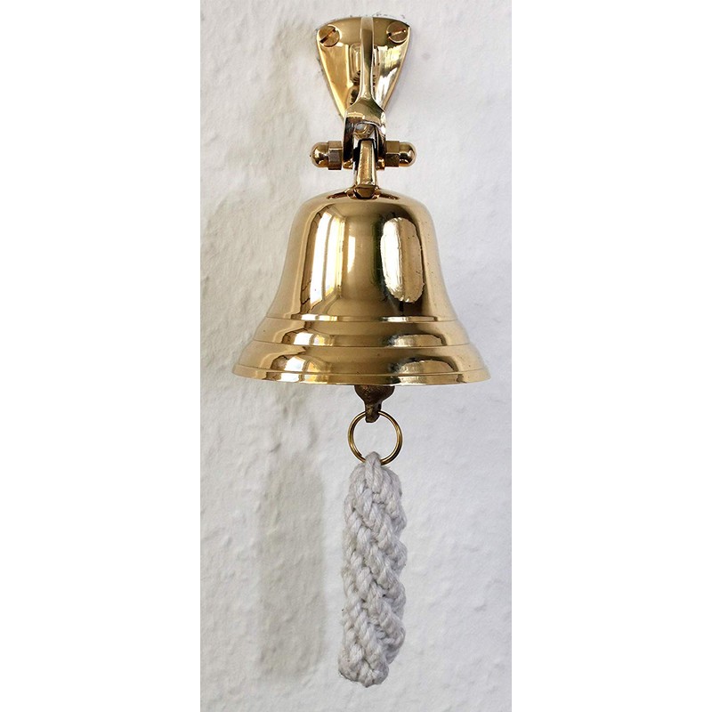 dekoundmeer Wall Bell Polished Brass 230 g Diameter 8 cm