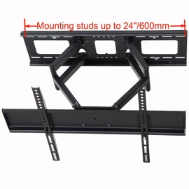 VideoSecu Tilt Swivel TV Wall Mount 32"- 70" LCD LED Plasma TV with VESA 200x200,400x400,up to 600x400 mm, Full Motion Articulating Dual Arm Mount Fits up to 24" Studs MW365B2H C20