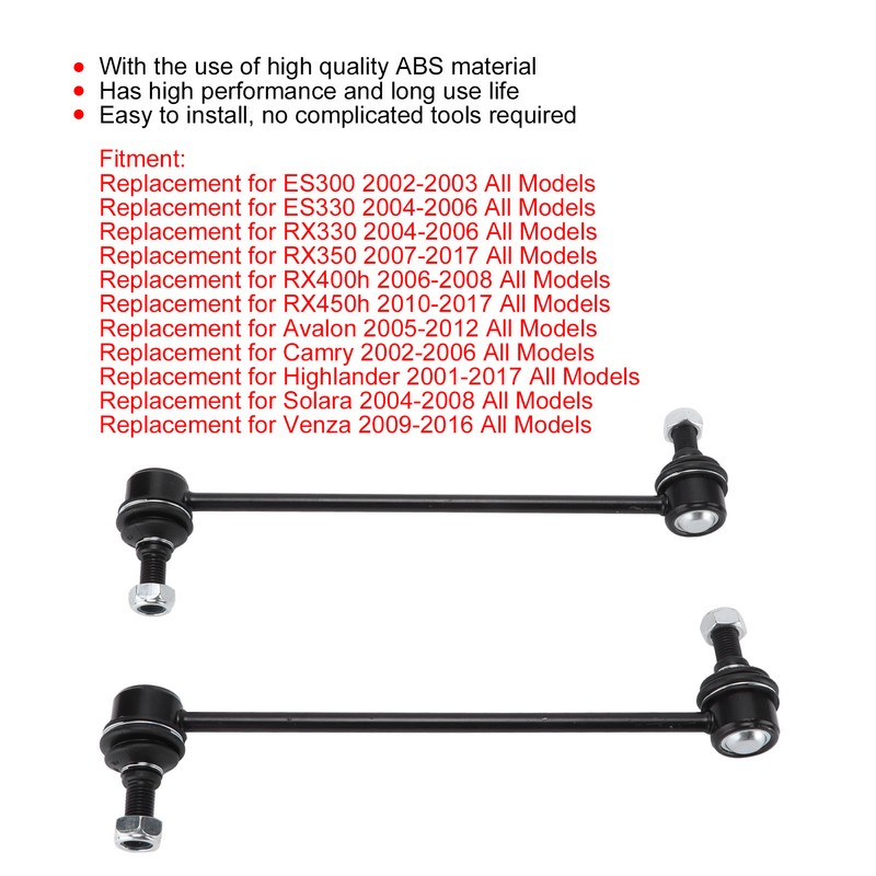 2PCS Front Sway Bar End Link Black K90344 Replacement for