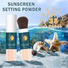 Mineral Powder Sunscreen for Face Oil Control,Broad Spectrum SPF 35,Long