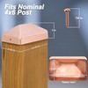 4x6 Copper Pyramid Post Caps (3-Pack) - Extended Lip -