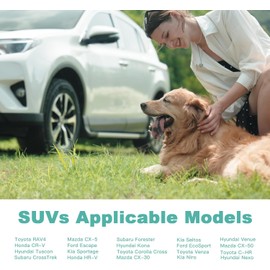 Meginc Dog Car Seat Covers for SUVs, Waterproof Dog Seat Cover for Back Seat Heavy Duty Nonslip Bench Seat Covers Protector for Rav4/Honda/Subaru/Mazda CX5/Hyundai Tuscon Car seat Covers for Suvs