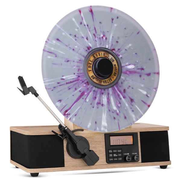 Fuse Wrap Vertical Vinyl Record Player | FM Radio, Bluetooth