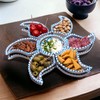 KAMSAH Plate Set & Serving Platter, Custom Hand-Painted Ceramic Appetizer
