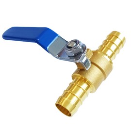 Joywayus 1/2 Inch PEX Brass Ball Valve Blue Handle for Water PEX Pipe 2-Way Ball Shut Off Valve Fittings (Pack of 2)