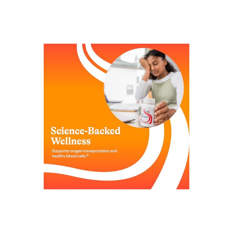 Seeking Health ptimo hierro masticable Suplemento de hierro suave con