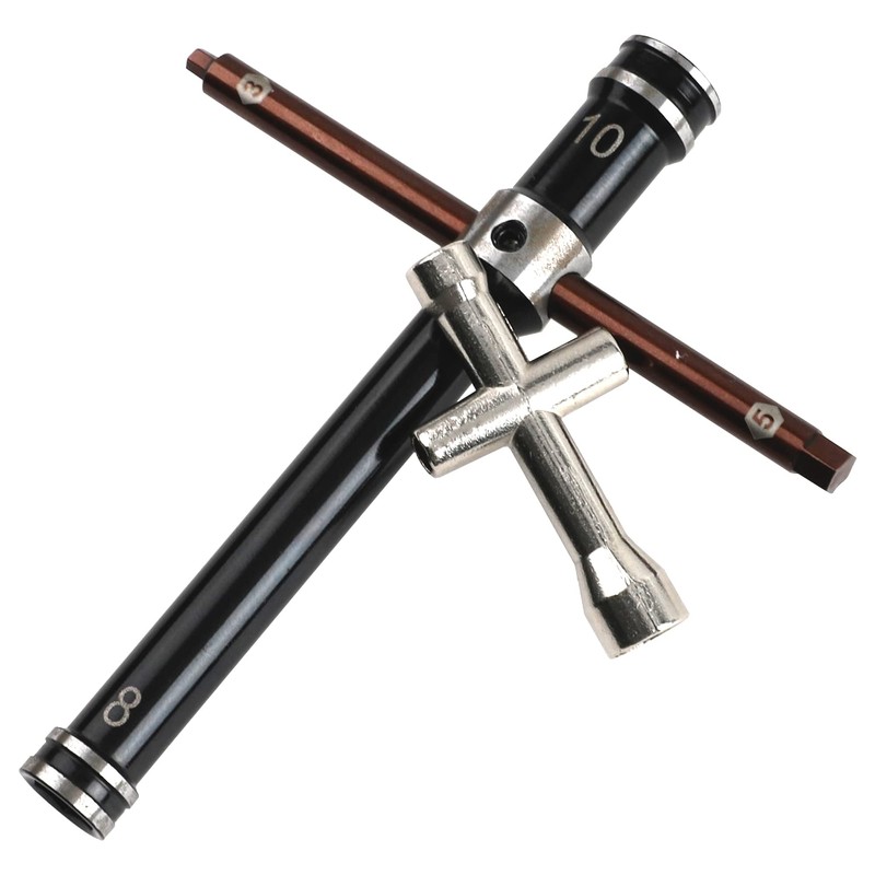 ShareGoo RC Glow Plug Removal Tool 8mm 10mm Cross Wrenches