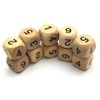 SmartDealsPro 10-Pack 16mm 1-6 Number Wooden D6 Six Sided Dice
