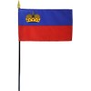 Liechtenstein - 4 in x 6 in World Stick Flag