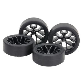 Tamiya (タミヤ) Mini 4WD Upgrade Parts No.542 GP.542 Super Hard Small Diameter Low-Profile Tires (26mm) & Carbon Reinforced Wheels (Y-Spoke) 15542 (Mini 4WD)