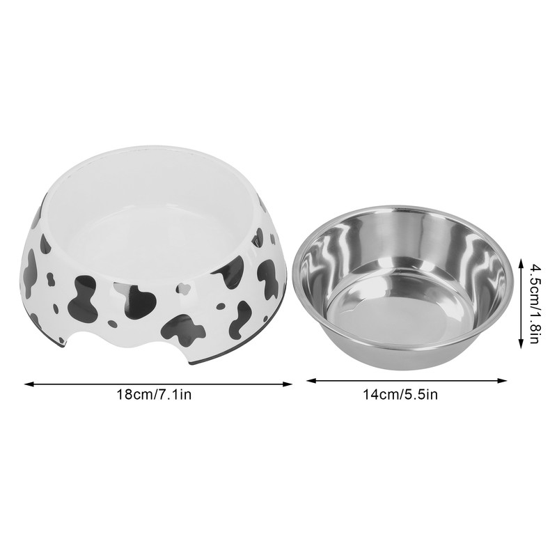 Dog Food and Water Bowl AntiSlip Base Stainless Steel Pet