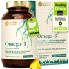 Nature Basics Omega 3 Algae Oil, 120 Capsules, Vegan, DHA