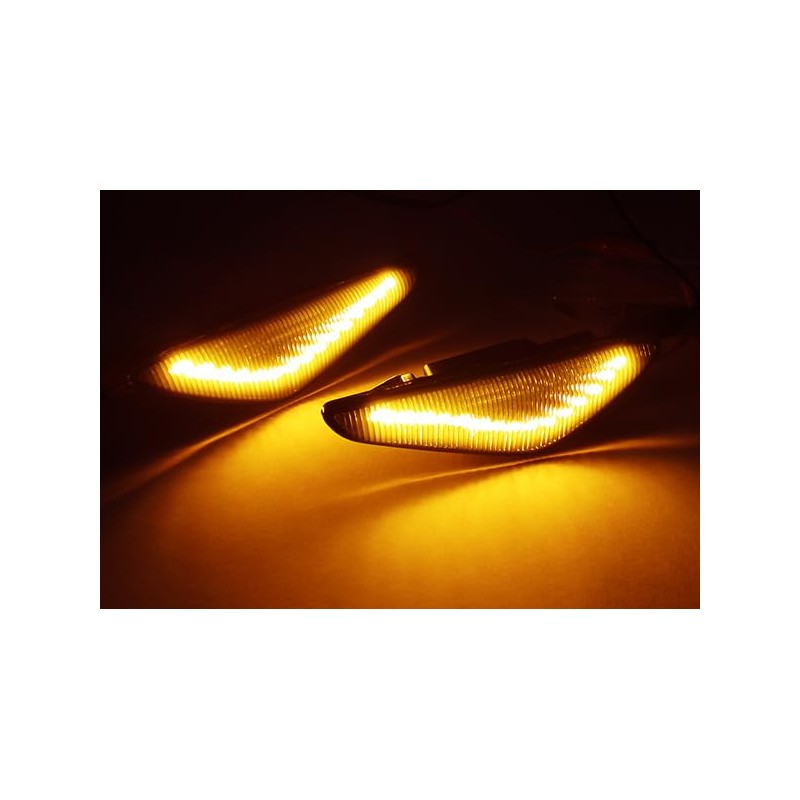 RZG 2x Clear Lens Side Indicator Amber LED Marker Repeater