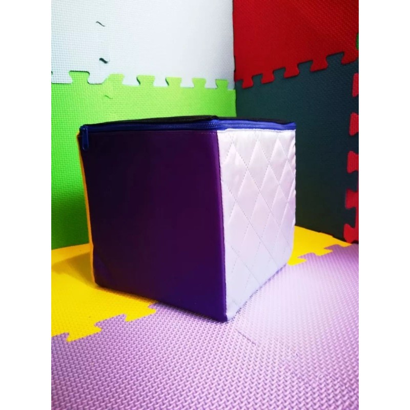 Castillo Didáctico Cubo De Texturas, 20x20cm. Didáctico, 6 Texturas Diferentes