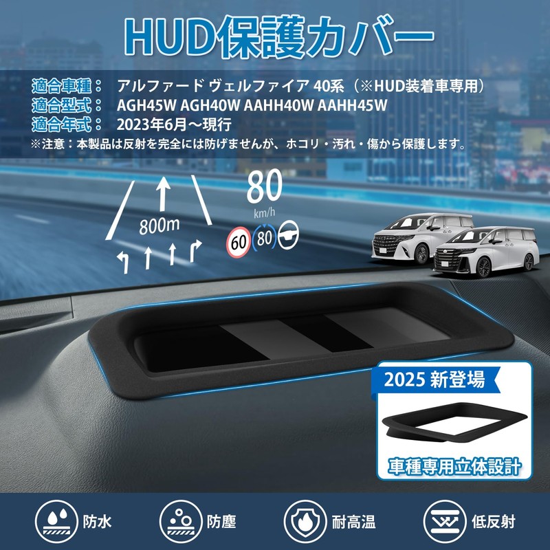 [2025 Release] Mixsuper Alphard 40 Series HUD Protective Cover, Vellfire