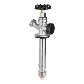 EFIELD 4-inch Anti-Siphon Frost Free Sillcock 1/2 inch Push Fit X 3/4 inch Hose Bibb, Chrome Plated Brass Body (4-inch Length)