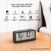 PASIVOLE Digitaler Wecker mit Batteriebetrieb und Kalender | Temperatur |