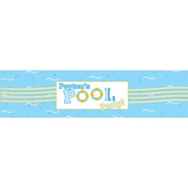 DesignThatSign 100 Pool Party Water Bottle Labels Birthday Party Easy to Use Self Stick Labels