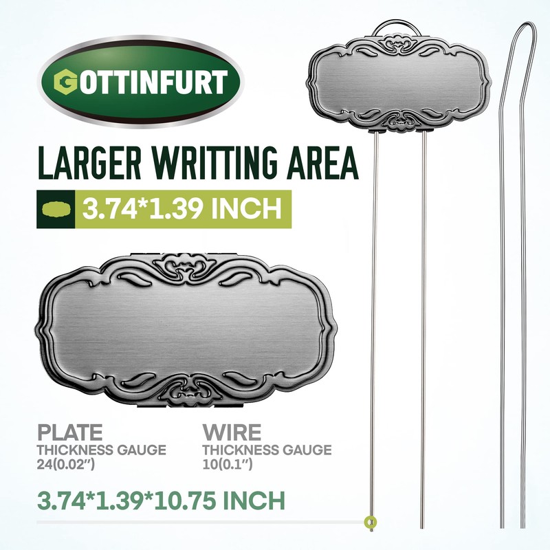 Updated Metal Plant Labels for Garden, 25 Pack Stainless Steel