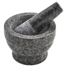 IMUSA Polished Granite Mortar and Pestle Set 375 Inch Compact Kitchen Tool