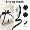 Polka Dot Ribbon 3/8 Inch 25 Yards Black and White