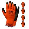 Scan SCAGLOKSTH5M Knitshell Thermal Latex Coated Gloves - Orange -