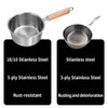 Amafox 1.5QT Saucepan with Lid, Uncoated Non-Toxic Stainless Steel Sauce