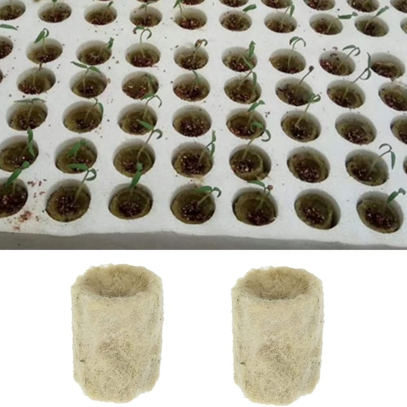 20 Pcs Rockwool Starter Plugs Hydroponic Seedling Blocks Soilless Cultivation