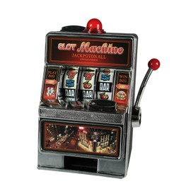 Out of the Blue 69/1228 - Spardose Spielautomat, ca. 19 x 13,5 cm mit Klingel und LED, 2 Mignon Batterien (AA) benötigt