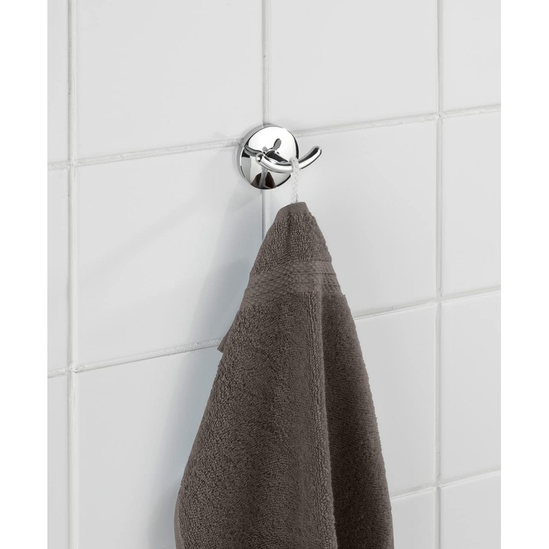 WENKO Duo Cuba Wall Hook Shiny - Towel Hook, Clothes