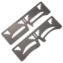 FOMIYES 2pcs Eyebrow Ruler Brow Guide Template Brow Shaping Template Eyebrow Makeup Tools Eyebrow Stencil Brow Shaping Ruler Brow Guide Ruler Brow Shaping Stencil Stainless Steel