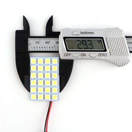 Grandview 5050 24 Row SMD LED Dome Light Room Lamp T10 BA9S Floral Decoration White Panel 12V Car Set of 4