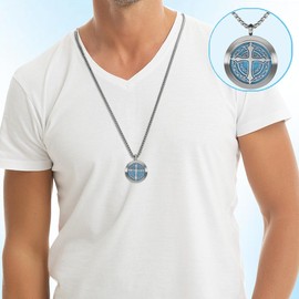 Aromatherapy Essential Oil Diffuser Necklace Jewelry for Women Men,Silver Cross of Life Pendant w/ 10 Pads - Yoga Meditation Gift, 316L Stainless Steel (30mm)