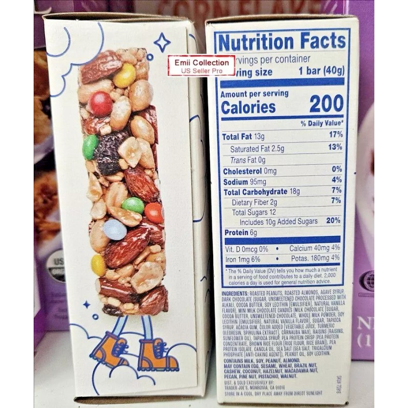 Trader Joe’s Rainbow’s End Trail Mix Bars 7.05oz 200g (2