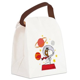 CafePress Space Snoopy Canvas Lunch Bag with Strap Handle
