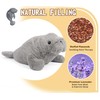 Manatee Stuffed Animals, Microwavable Stuffed Animal Adorable Fluffy Manatee Plush