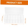 DOITOOL 1set Box Compartments and Cover Transparent Cord Organizer for