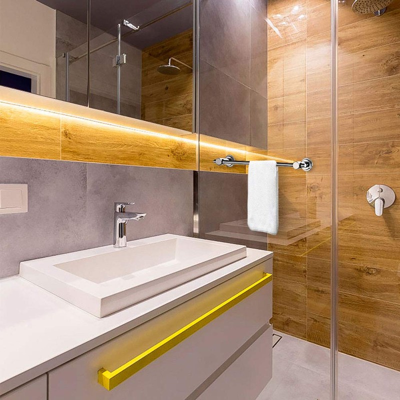 BOPai 24 inch Suction Cup Towel Bar – No Drill,