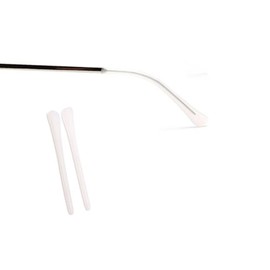 BEHLINE Eyeglass Soft Silicone Temple Tips,1 Pair Anti-Slip Sunglass Ear Socks End Tips,Sport Glasses Ear Hooks, Comfort Replacement EyeglassTemple Tips Retainer for Thin Metal Eyeglass Legs (White)