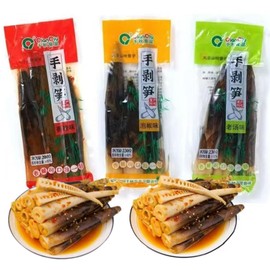 Hand Peeled Bamboo Shoots, Spicy and Crispy Bamboo Shoots, 230g/bag, Spicy Chinese Snacks, Pickled Vegetables, Snack Gift Pack (3pack/660g)- 手剥笋