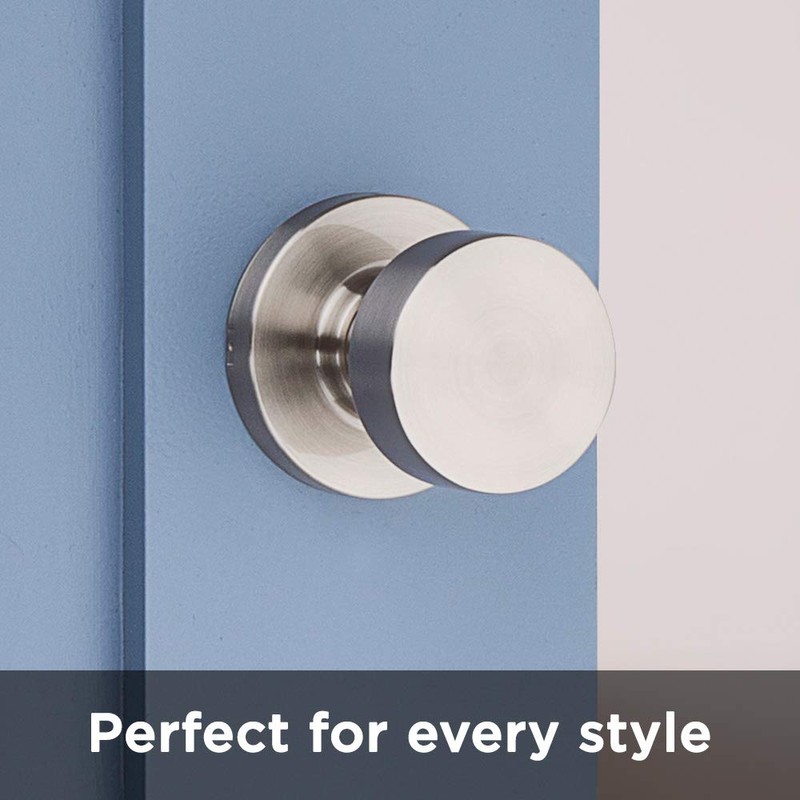 Kwikset Pismo Interior Passage Door Knob, Handle for Closet and